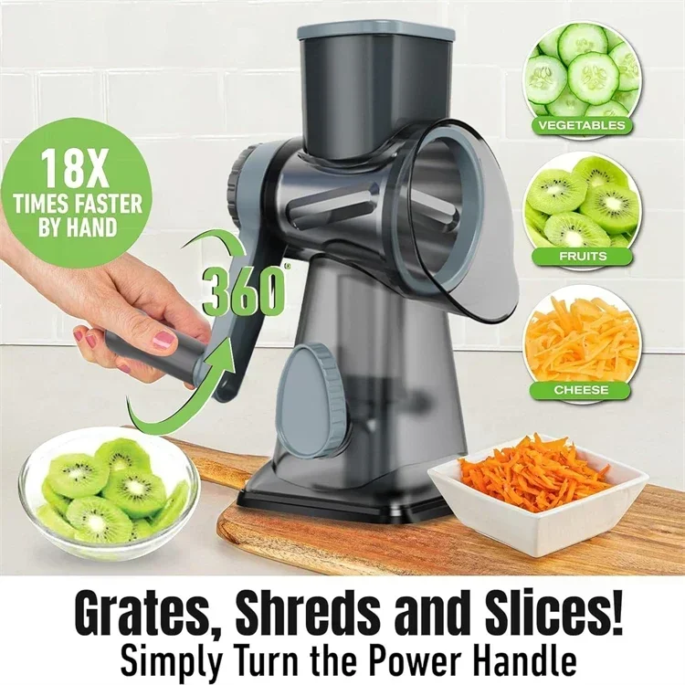Kitchen Gadgets New 2025 - Многофункциональная ручная терка-шинковка 3-в-1 для сыра,