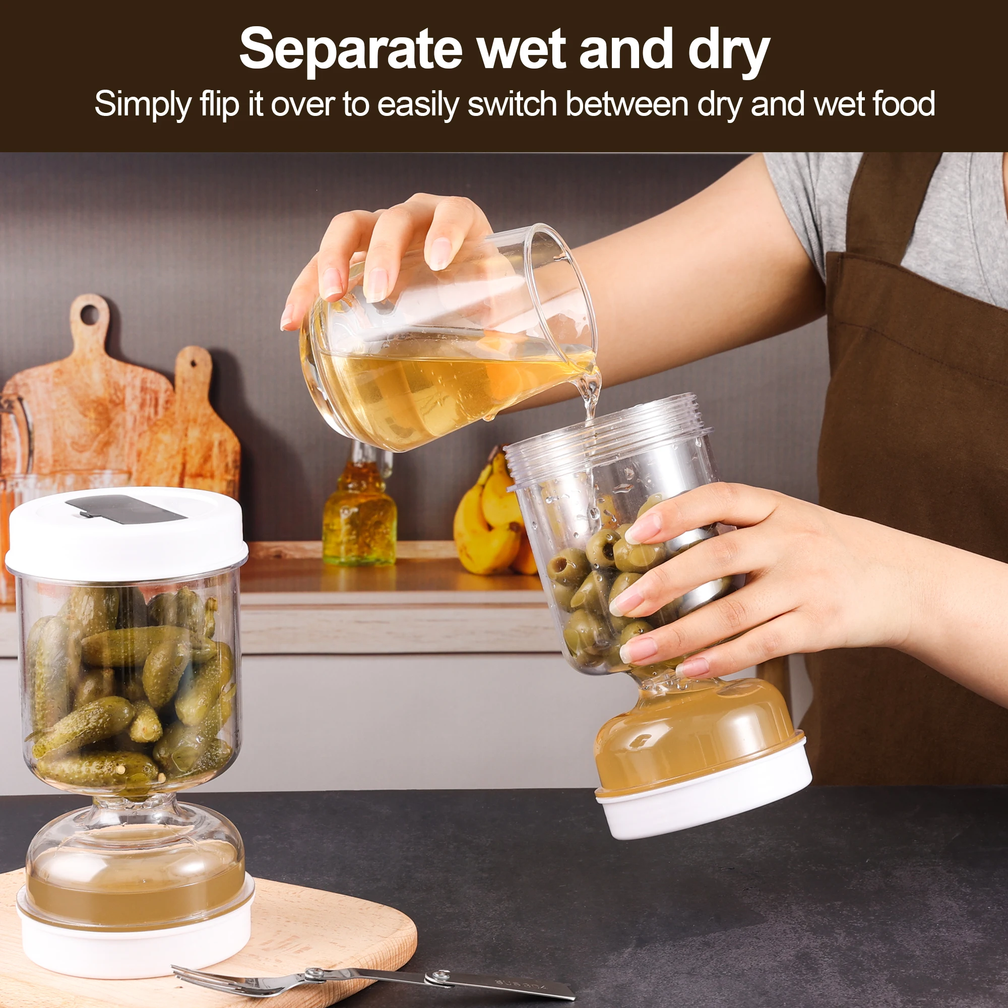 Банка для соленок с вилкой, до – обзор и цена Korean Kitchen Gadgets