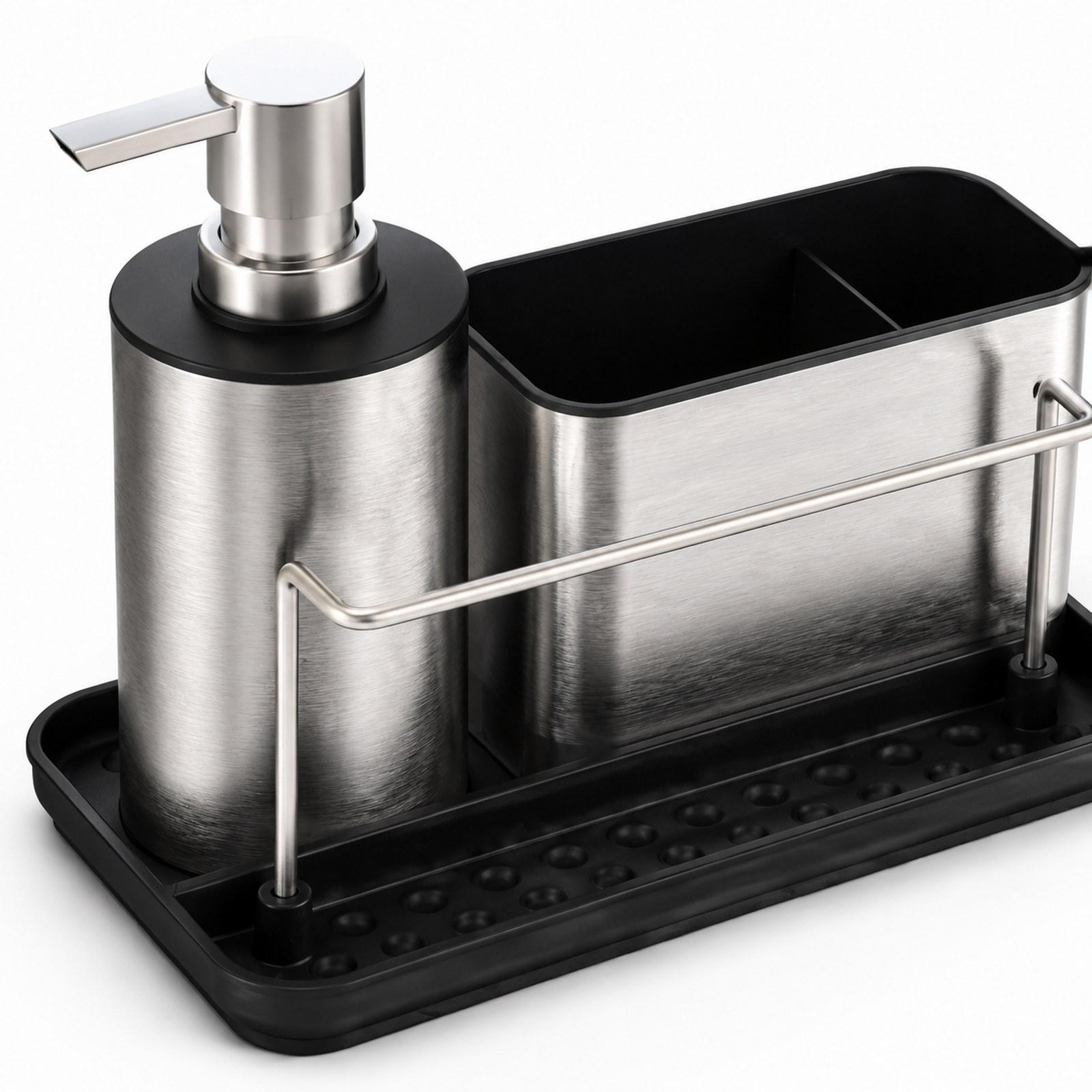 Диспенсер для кухонного мыла с – обзор и цена Kitchen Gadgets Dispenser Brush Holder