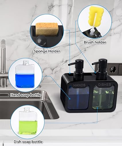 Набор дозаторов для мыла для р – обзор и цена Kitchen Gadgets Dispenser Brush Holder
